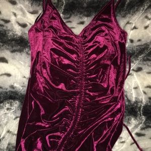 Velvet ruched dress